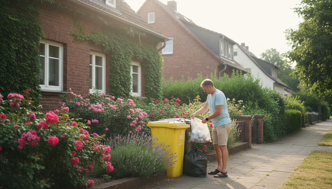 Müll beim Nachbar entsorgen