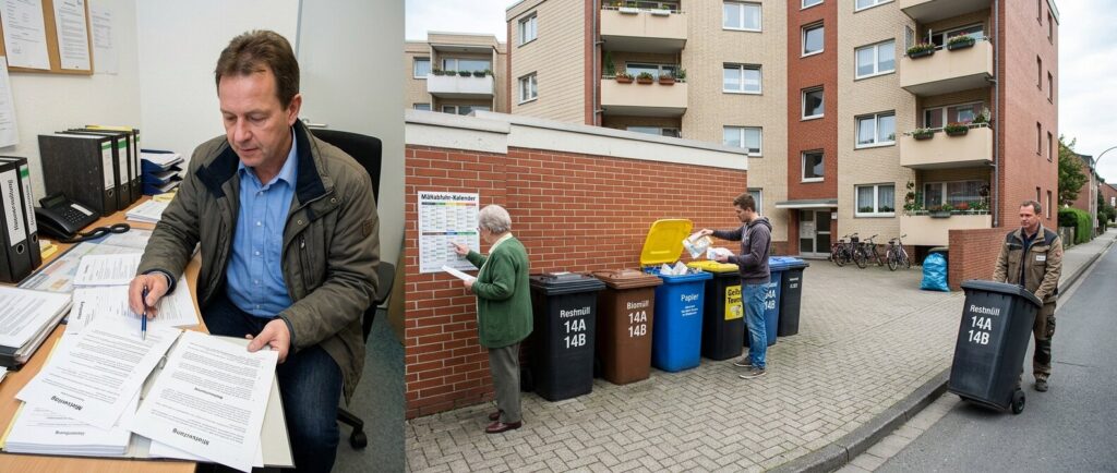 Wer muss die Mülltonnen rausstellen Mieter oder Vermieter